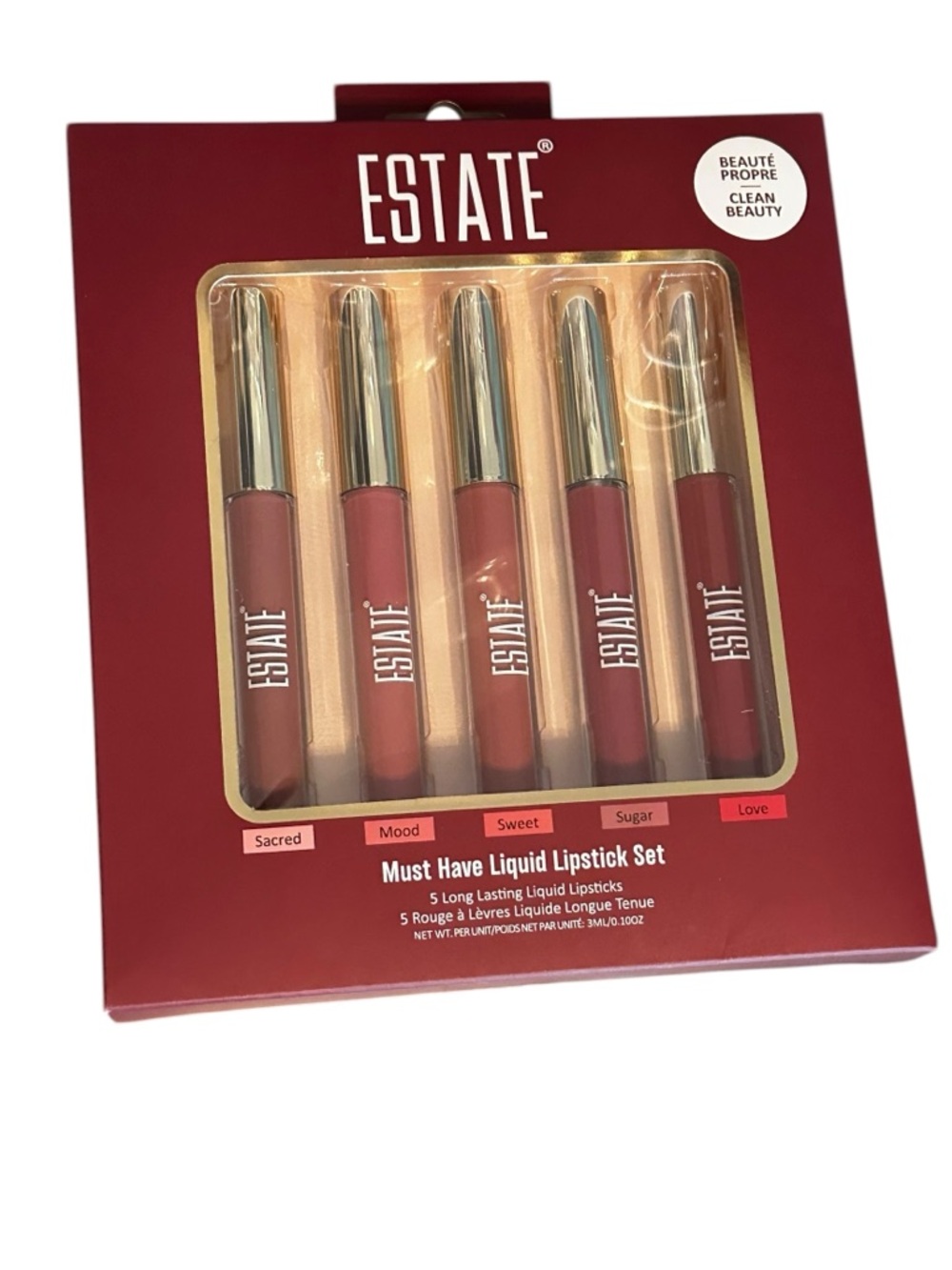 NWT ESTATE Must Have Liquid Lipstick Set - Pink to Mauve Shades